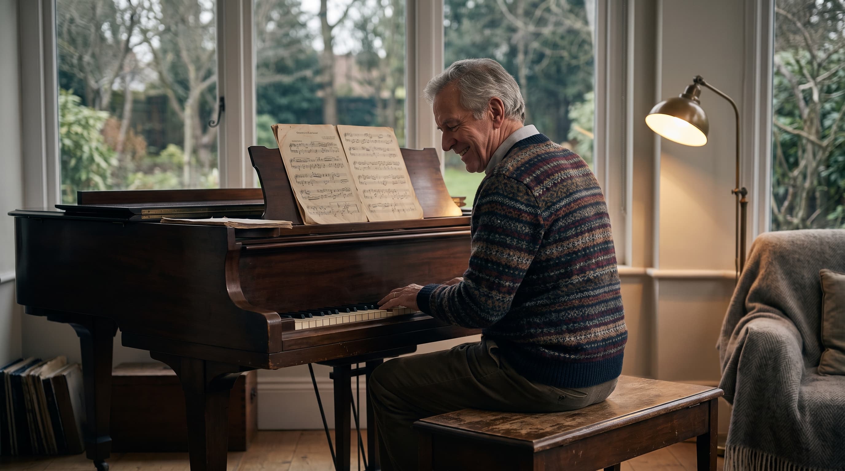 playing piano chords
