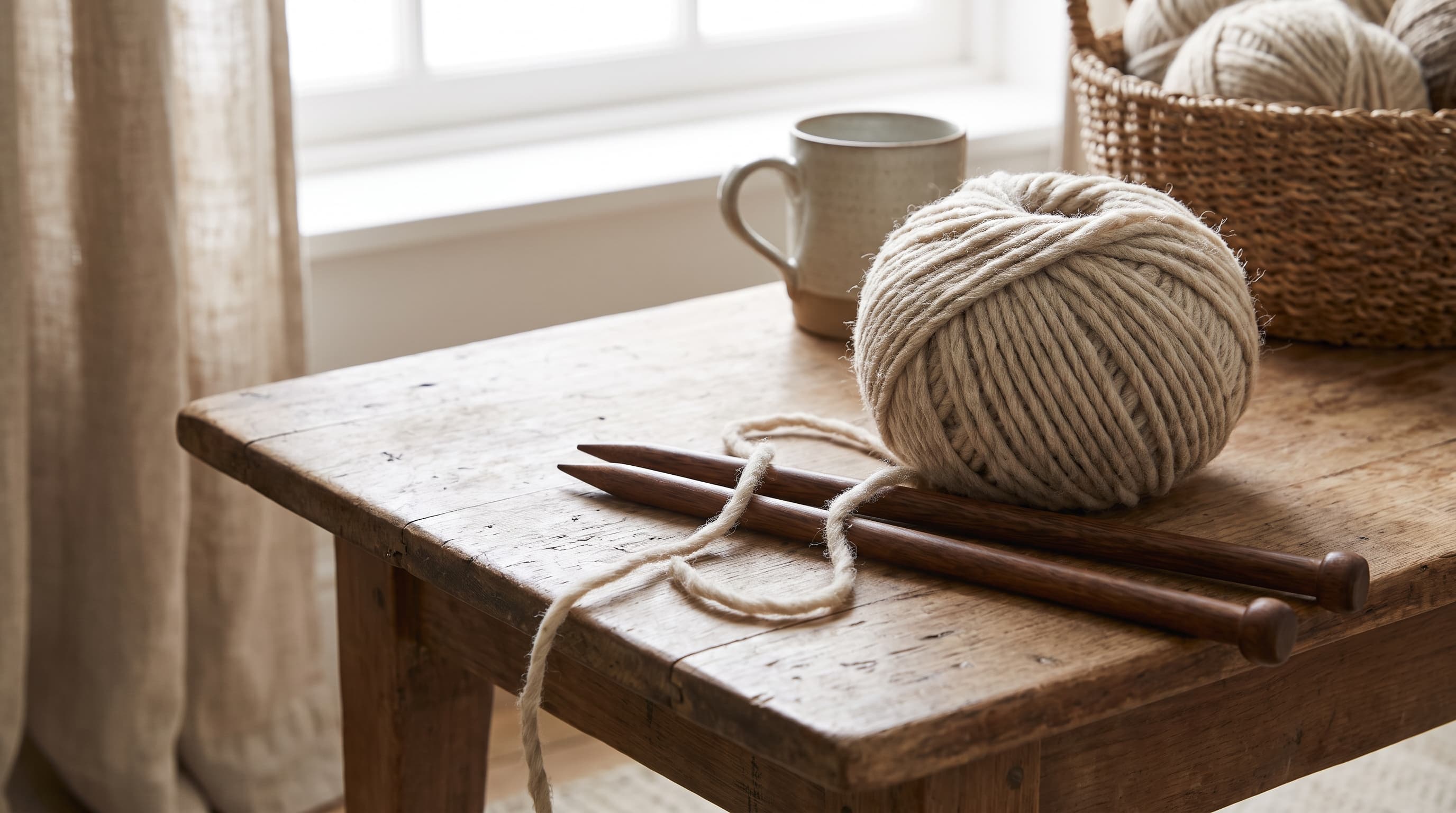 knitting needle loops