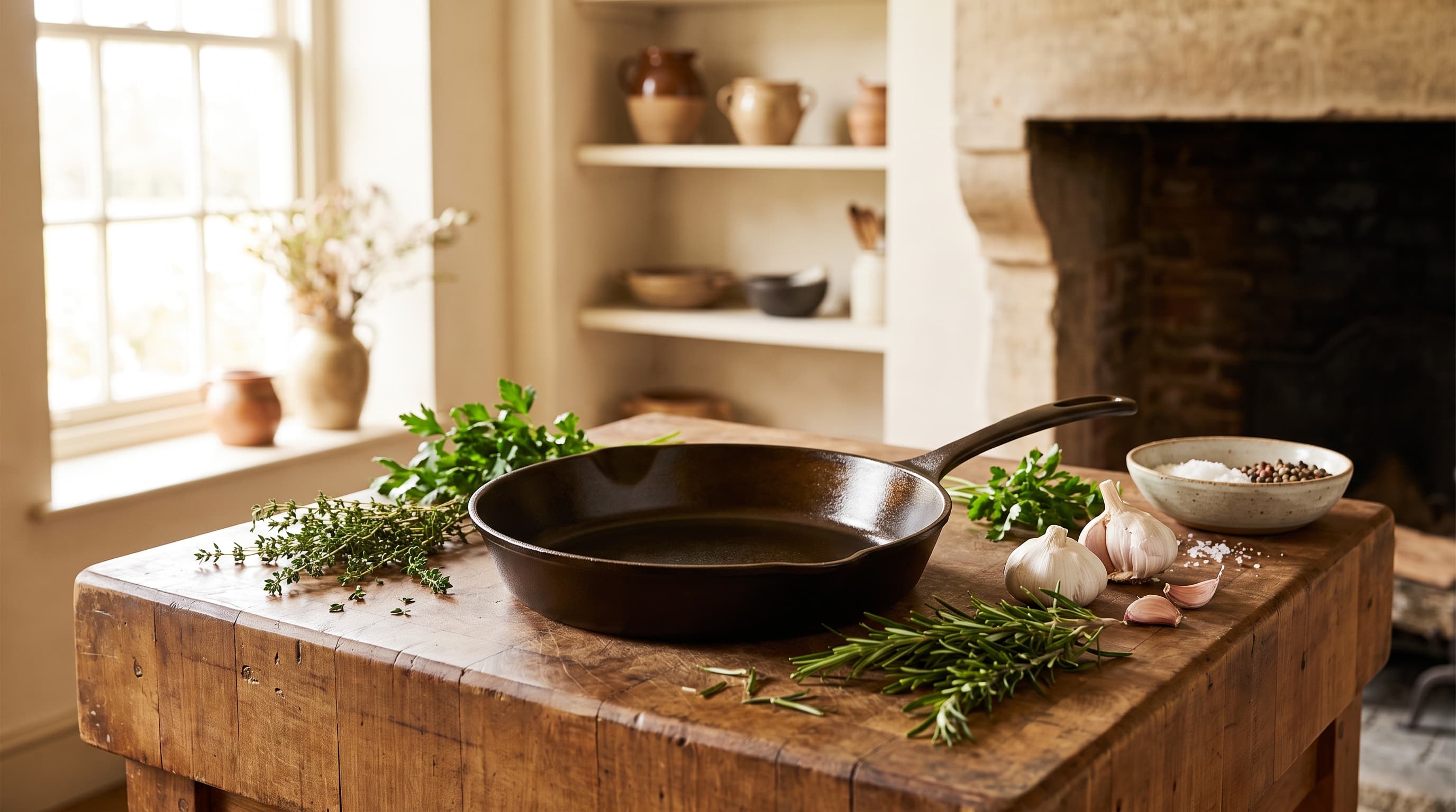 oiled cast iron