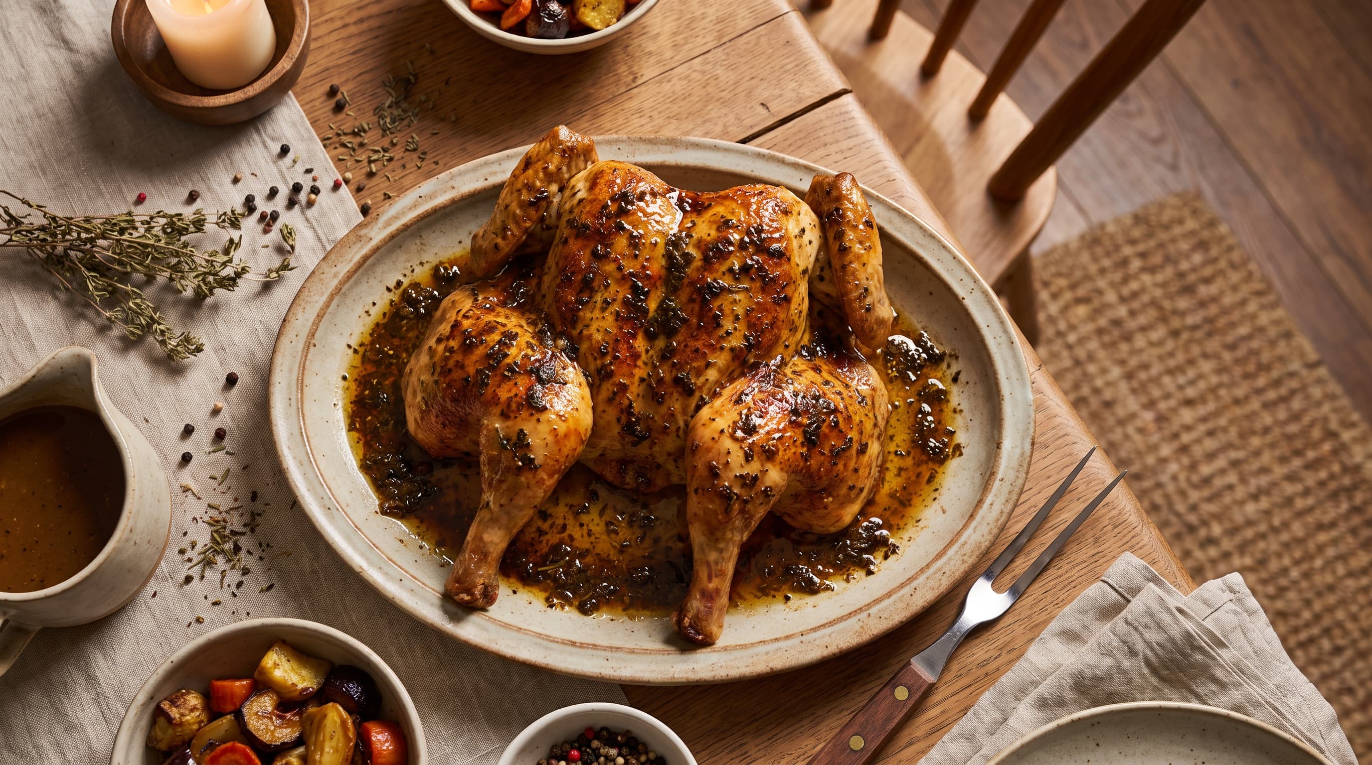 spiced chicken thighs