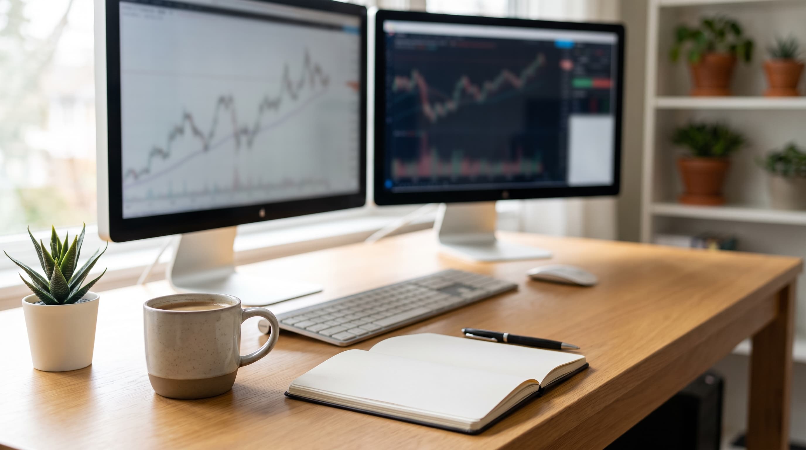analyst viewing charts