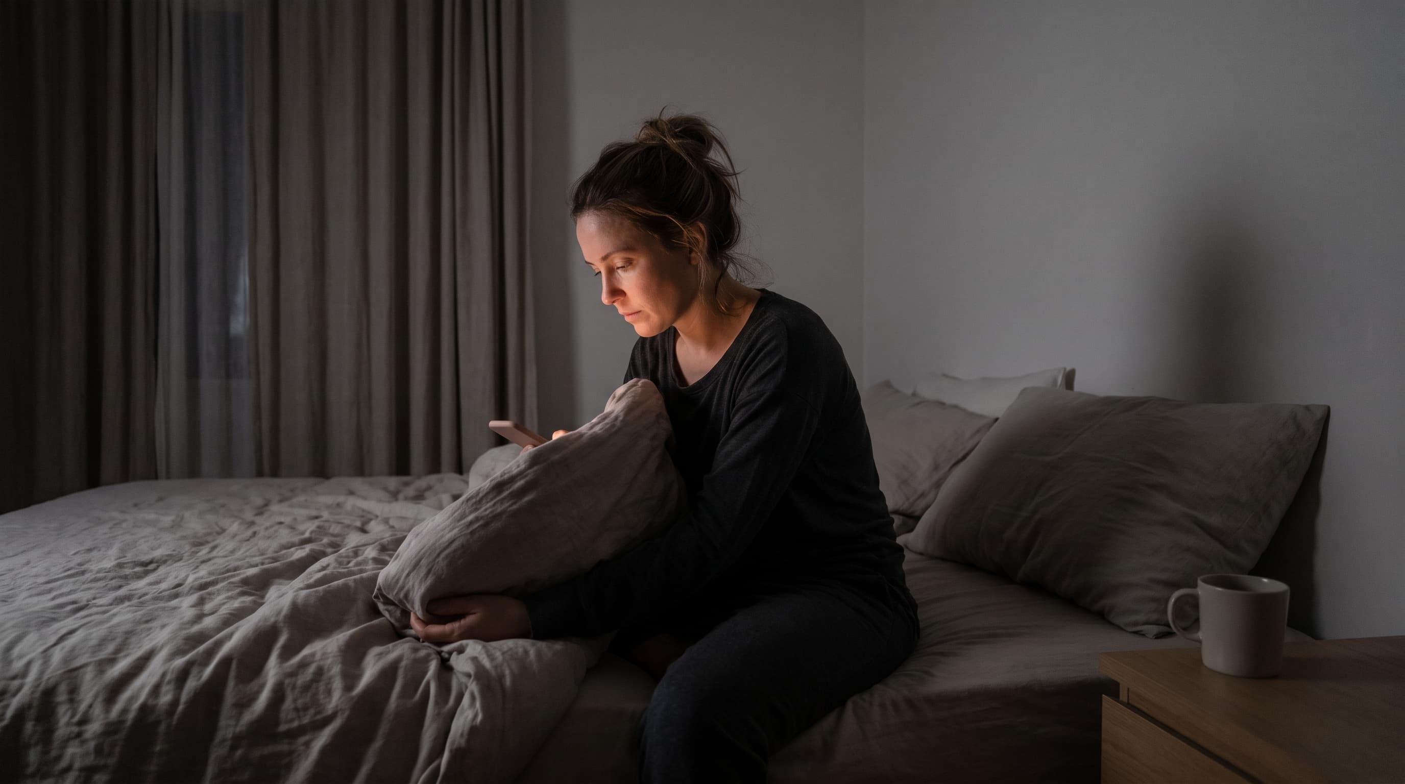 exhausted person yawning