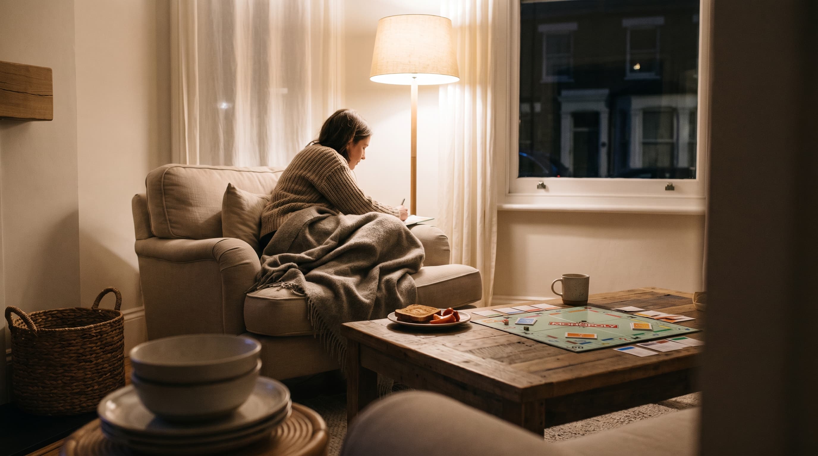 woman reading book