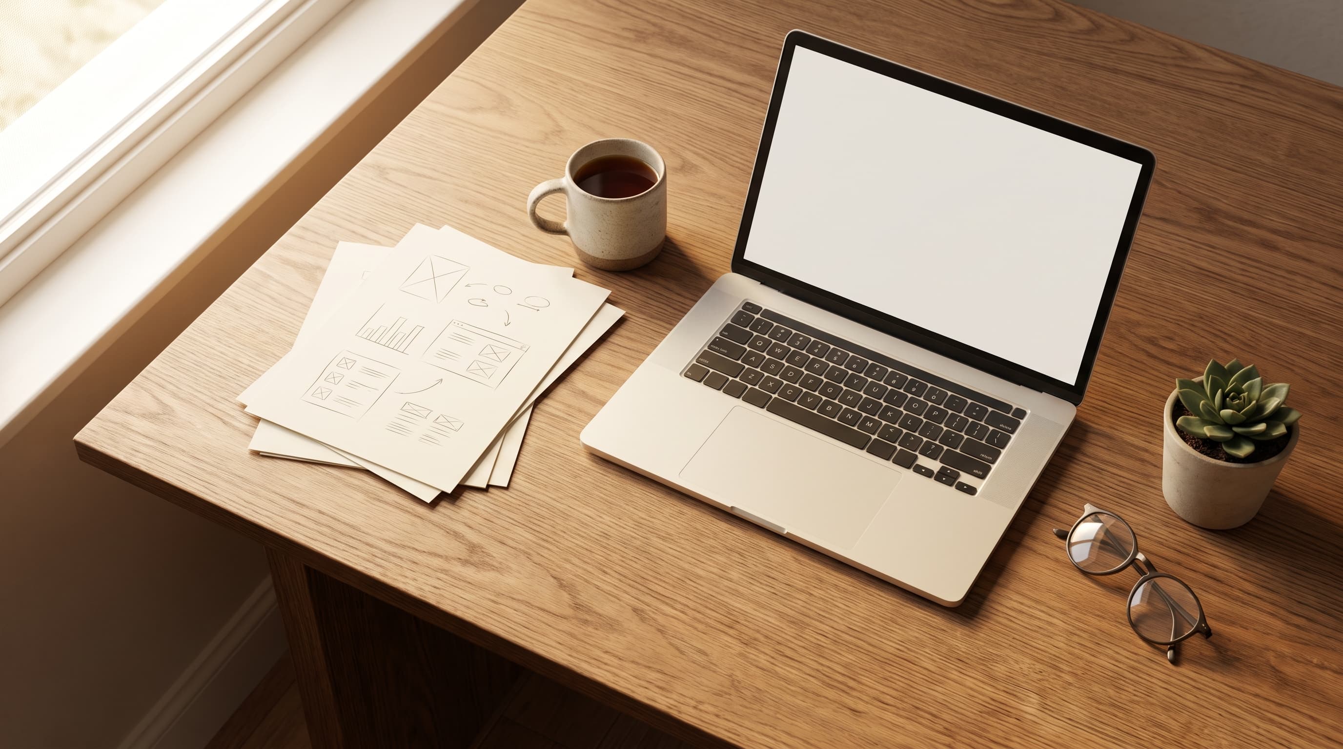 resume on desk