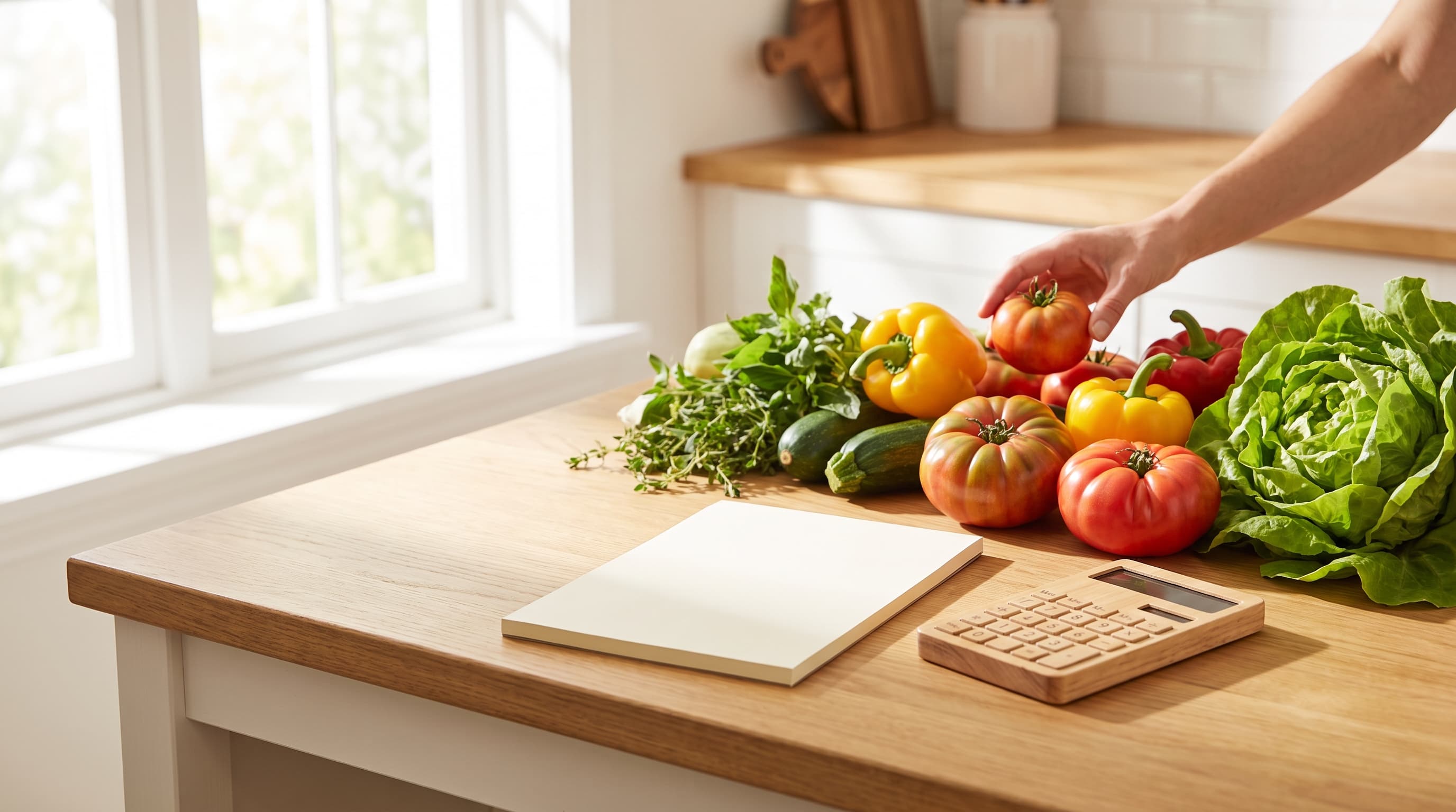fresh vegetable display